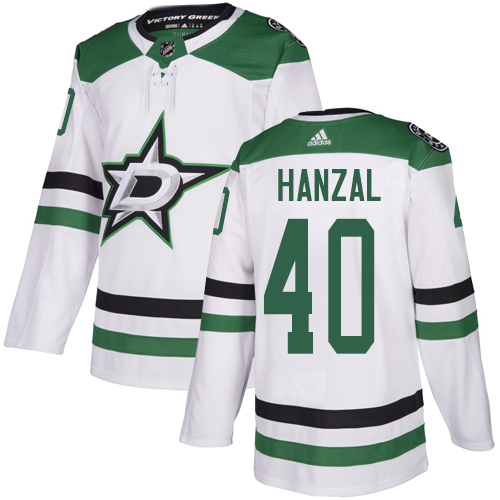 Adidas Men Dallas Stars #40 Martin Hanzal White Road Authentic Stitched NHL Jersey->dallas stars->NHL Jersey